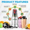 High-Speed Electric Blender for Smoothies with Pulse Blend, 1200W Power, 24oz & 10oz Mugs - 2 of 4