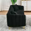 85" Modern Comfy 3 Seater Couch with Gold Metal Legs, Teddy Fabric Deep Seat Sofa for Apartment or Living Room - Cuddlewood - 3 of 4