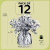 Silver Balloon Weights – 12-Pack Metallic Foil, 4.8" Heavy Weights for Helium Balloons, Perfect for Parties, Birthdays & Weddings. - 2 of 4