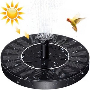 WOPET Solar Bird Bath Fountain Pump 4 Nozzle Solar Fountain - 1 of 4