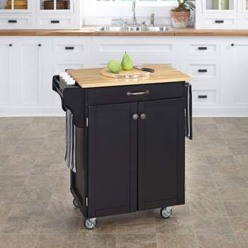 Cuisine Kitchen Cart Black Base - Home Styles