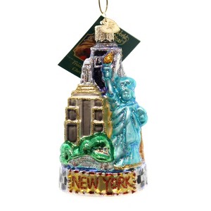Old World Christmas 4.25 In New York City Statue Liberty America Tree Ornaments - 1 of 3