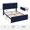 Full/Queen/King Size Bed Frame with 4 Storage Drawers and Headboard, Platform Bed Frame with Wooden Slats Support - 3 of 4