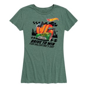 Women's - Hot Wheels - Valentine's Drive to Win Short Sleeve Graphic T-Shirt - 1 of 4