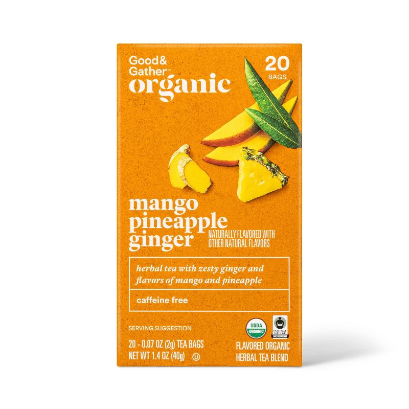 Organic Tropical Ginger Herbal Tea Blend - 2g - Good &#38; Gather&#8482;, 1 of 4