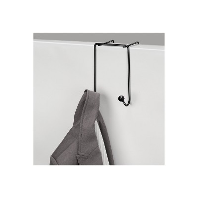 Black Plastic Double Coat Hook for Cubicle Walls
