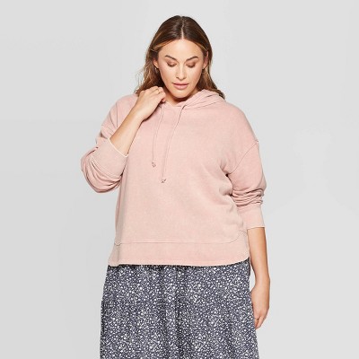 plus size pink sweatshirt