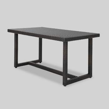 Santa Rosa Rectangle Wicker Dining Table - Christopher Knight Home
