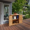 Casafield Outdoor Storage Cabinet and Potting Bench with Metal Tabletop and Storage Cabinet - Wooden Outdoor Garden Patio Workstation Table - 4 of 4
