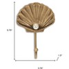 HomeRoots 4" Gold Cast Iron Seashell Wall Hook - 3 of 4