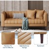Faux Leather Sofa Couch for Living Room, Modern 3 Seater Sofa Couch with Deep Seats - 4 of 4