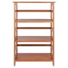 Winsome 42" Studio Bookshelf 3 Tier Honey Brown: Wood Composite, Metal Hardware, Fixed Shelves - 2 of 4