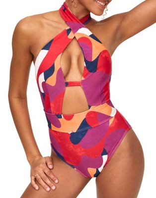 Graphic Trim One-Piece Swimsuit - Ready-to-Wear 1AB76U