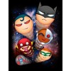 Justice League Chibi Hero Heads Boy's Black T-shirt - 2 of 3