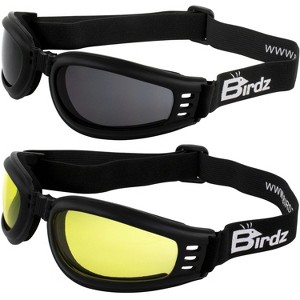 2 Pairs of Birdz Eyewear Cardinal Safety Goggles with Smoke, Yellow Lenses - 1 of 4