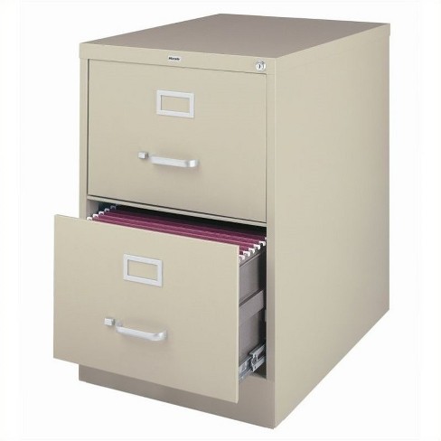 Steel 25 In Deep 2 Drawer Vertical Legal File Cabinet In Putty