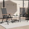 Garden Chair Set of 2 Black Powder-coated aluminum, textilene vidaXL - 3 of 4