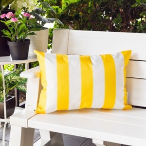 Kumasinova 14"x20" Weather Resistant Striped Pillows,Couch Pillows with Premium Polyester Fill,Decorative Pillows for Bed,Patio - 1 of 4