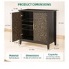 Modern Farmhouse Sideboard Buffet Cabinet with Storage with 2 Doors, Accent Cabinet with Storage, Wood Coffee Bar Cabinet with Adjustable Shelf for - 2 of 4