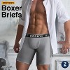 Rocky Men's Boxer Briefs 9", 2 PACK, 4-Way High Performance Pouch Underwear, Tagless - 2 of 4