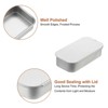 Unique Bargains Tinplate Frosted Hinged Lid Portable Storage Containers 3.5" x 1.8" Silver 6 Pcs - 4 of 4