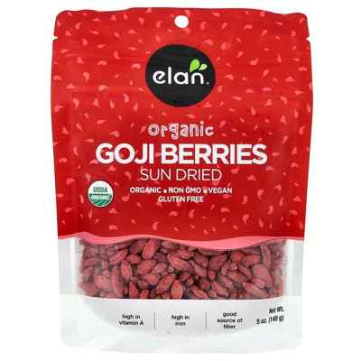 Elan, Organic Goji Berries, Sun Dried, 5 oz