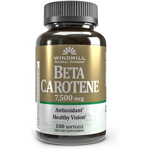 Windmill Beta Carotene 25,000 IU Softgels -100 Ct - 1 of 3