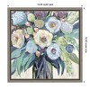 Amanti Art Nighttime Neutral (Flowers in Vase) by Jeanette Vertentes Canvas Wall Art Print Framed 16 x 16-in. - 3 of 4