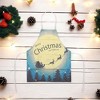 Unique Bargains Christmas Aprons Christmas Tree Santa Claus Linen Yellow Blue Black 21.65"x26.77" 1 Pcs - 2 of 4