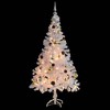 vidaXL Artificial Pre-lit Christmas Tree with Baubles White 5 ft - 4 of 4