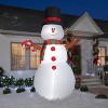 Gemmy Christmas Inflatable Animated Swiveling Snowman, 10 ft Tall, Multi - 2 of 4