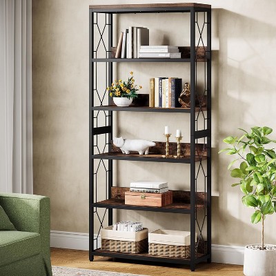 Tribesigns 70.87-Inch Bookshelf, 5-Tier Open Bookcase and Bookshelves, Tall Display Shelves