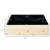 Kelly 4'x4'x12"Fir Wood Garden Bed, Patio Flower Box with Bed Liner, Outdoor Furniture - The Pop Home - 3 of 4