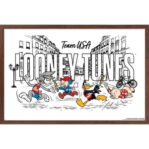 Trends International Looney Tunes x Team USA - Illustrated Race Framed Wall Poster Prints - 1 of 4