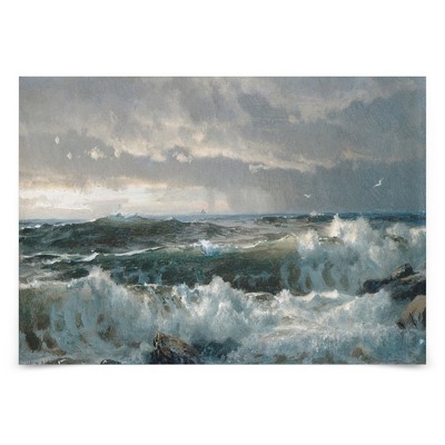 Americanflat Poster Surf On Rocks by William Trost Richards : Target