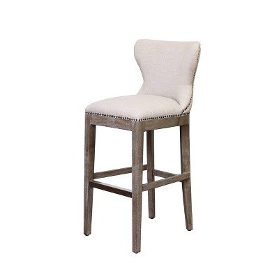 Woodrow Linen Bar Stool Wheat - Abbyson Living