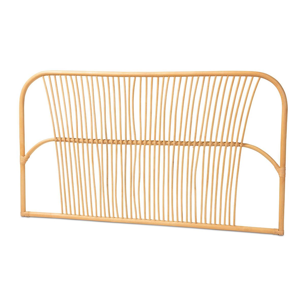 Queen Laina Rattan Wall Mount Headboard Natural/Brown - bali & pari