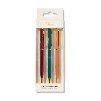 3pk Ballpoint Affirmation Pens - Be Rooted