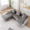 Modular L-Shape Sectional Sofa with Chaise, Deep Seat Cloud Couch, Sponge Compression Upholstered Sofas for Living Room-Maison Boucle - 3 of 4