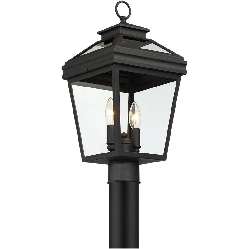 John Timberland Stratton Street Vintage Outdoor Post Light Textured Black 18 1/2" Clear Glass for Exterior Barn Deck House Porch Yard Patio Outside, 5 of 7