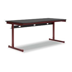 Signature Design by Ashley Lynxtyn Home Office Desk with Mousepad Surface Cover, Red - 1 of 4