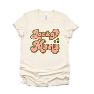 Simply Sage Market Women's Lucky Mama Retro Clovers Stacked Short Sleeve Graphic Tee - 1 of 4