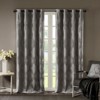 DSVIMOY Curtain Panels, Knitted Jacquard Total Blackout Curtain Panel for Living Room, Bedroom, Charcoal, 108"*50"*0.13" - 4 of 4