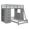 NicBex Twin over Twin Loft and Bunk Bed with LED Light and USB Ports,with Safety Guardrails,for Kids Teens Adults - 4 of 4