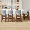 40.4" Linen Upholstered Ergonomic Back Mid Century Modern Bar Stools with Solid Wood Legs, Set of 4 for Kitchen Island - 3 of 4