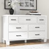 7 Drawer Dresser for Bedroom, 51" Wide Modern Wood Chest with Metal Handles, Storage Organizer for Closet, Living Room, or Entryway - 2 of 4