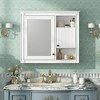 VYNXARIA 32'' Wall-Mounted Bathroom Cabinet with Mirror & 3 Adjustable Shelves. - 2 of 4