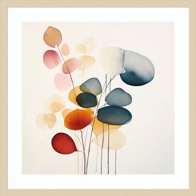 Fluid Floral Artistry II Svelte Natural Framed Abstract Print