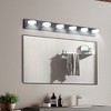 Dolonm Modern Chrome LED Vanity Light, Square Acrylic Lampshades Wall Mount Fixture for Bathroom, Mirror Lighting - 3 of 4