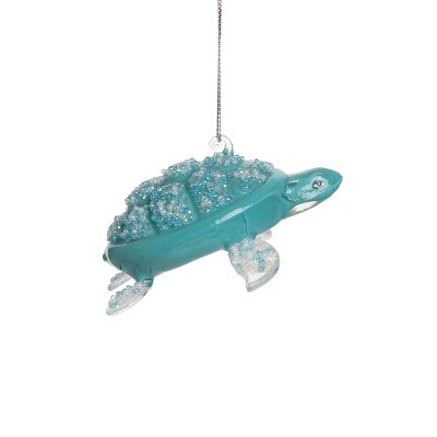 Gallerie II Pearly Sea Turtle Glass Holiday Christmas Xmas Ornament